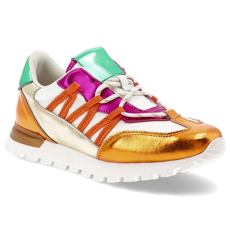 Pomarańczowe Sneakersy Artiker Wygodne Sportowe Obuwie Damskie