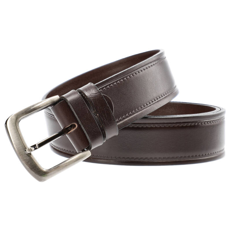 Brązowy Skórzany Pasek Męski Armodo