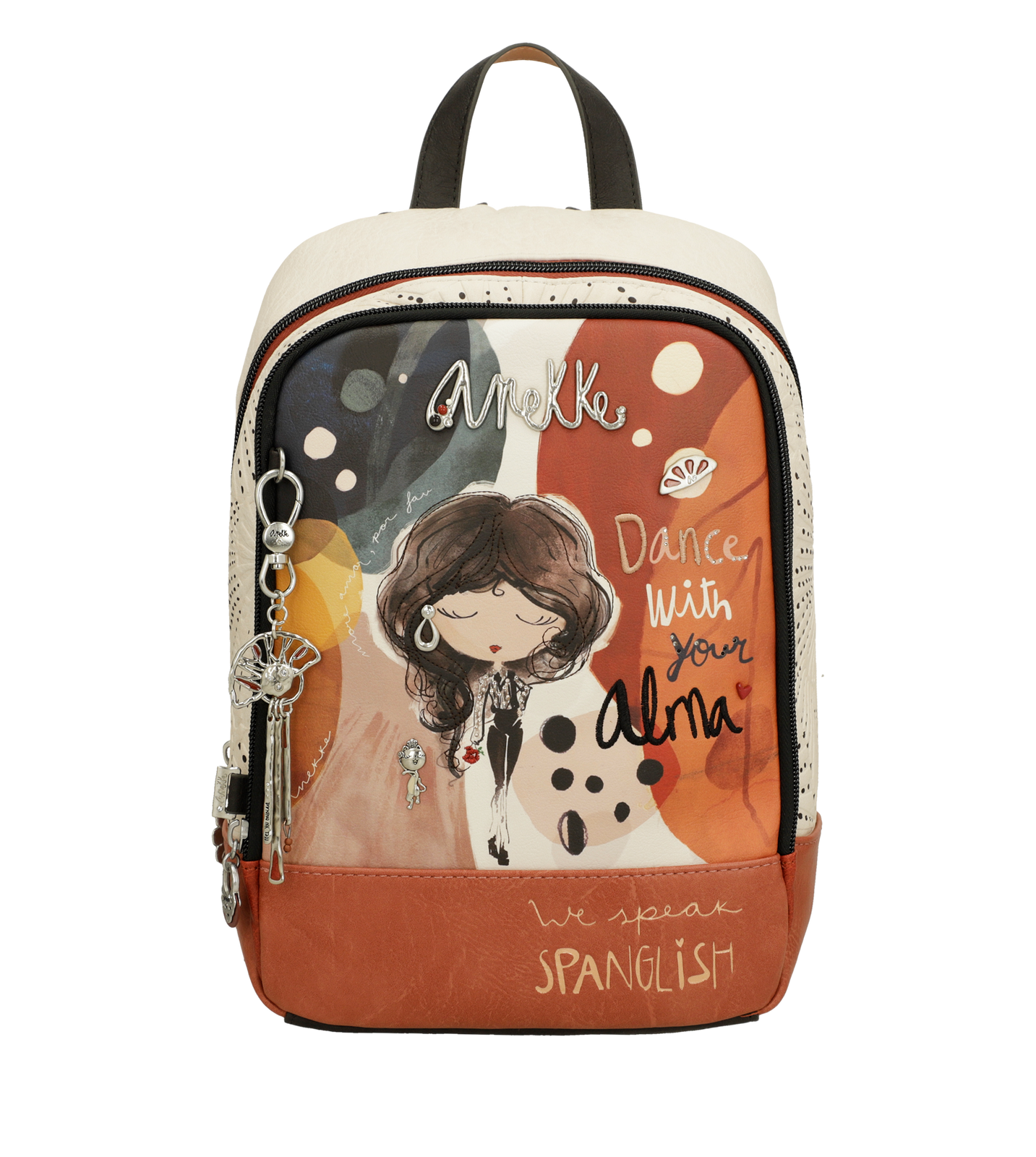 Pomarańczowy Plecak Damski Z Laleczką Anekke