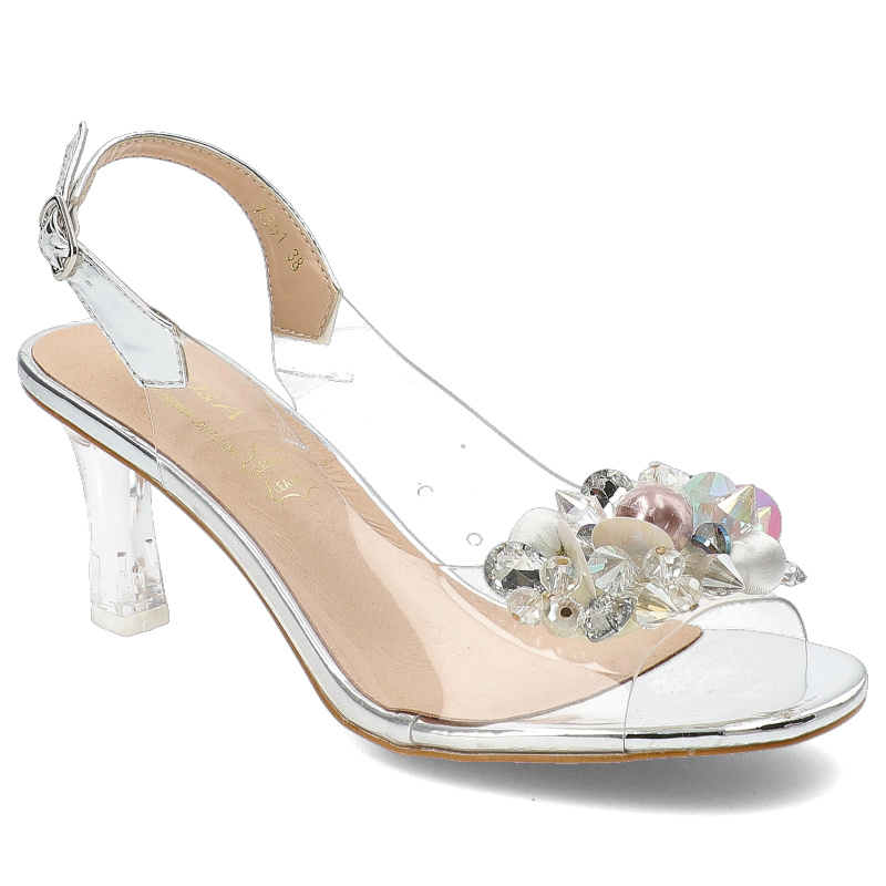 Srebrne Sandały S.Barski Eleganckie Obuwie Damskie