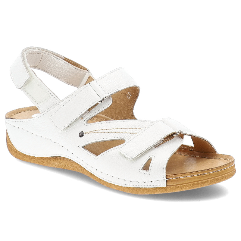 Białe Sandały Armodo Modne Obuwie Damskie