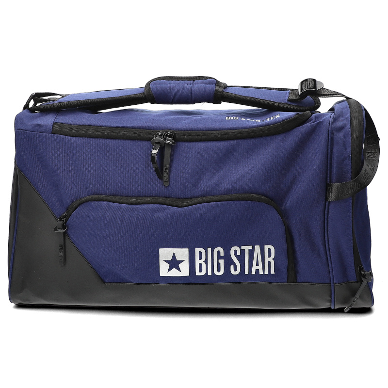Torba unisex Big Star, duża do ręki i na ramię na zamek sportowa podróżna, niebieska, RR574097