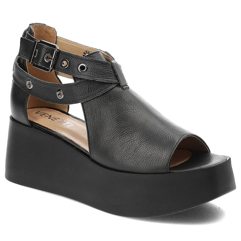 Czarne Sandały Armodo Stylowe Obuwie Damskie