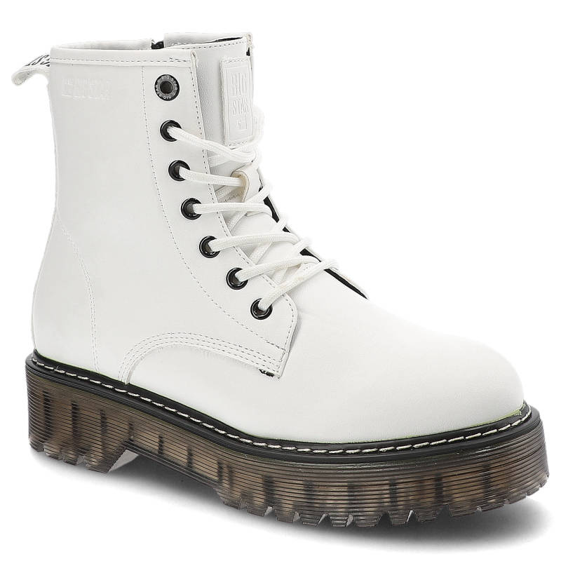 Glany damskie Big Star, cholewka ze skóry ekologicznej z wysoką formą i klasycznym sznurowaniem, KK274536,