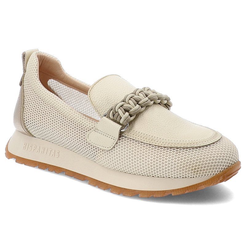 Beżowe Półbuty Hispanitas Modne Wsuwane Obuwie Damskie