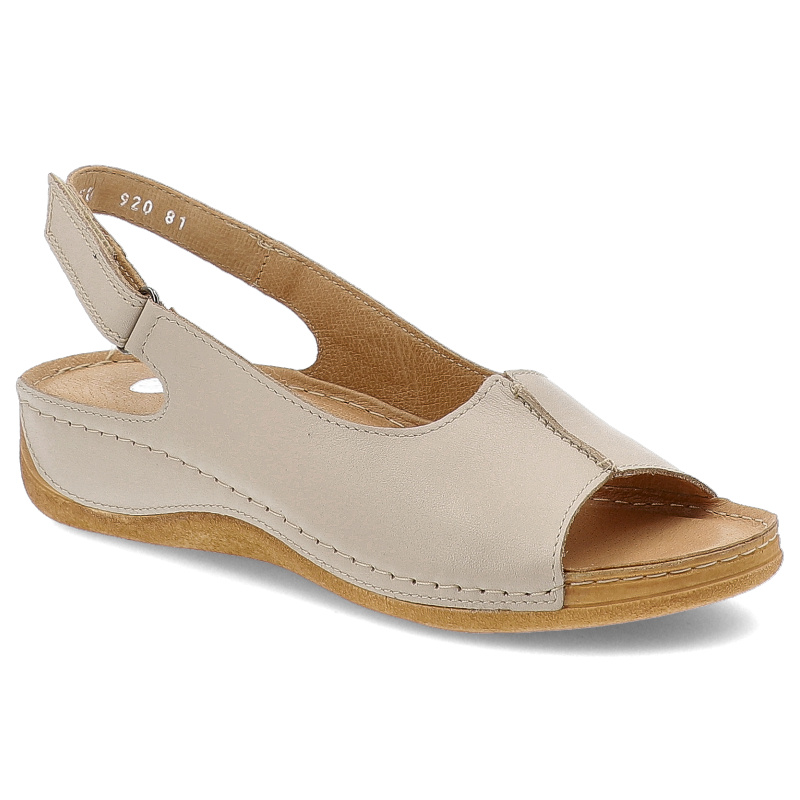 Beżowe Sandały Armodo Wygodne Obuwie Damskie