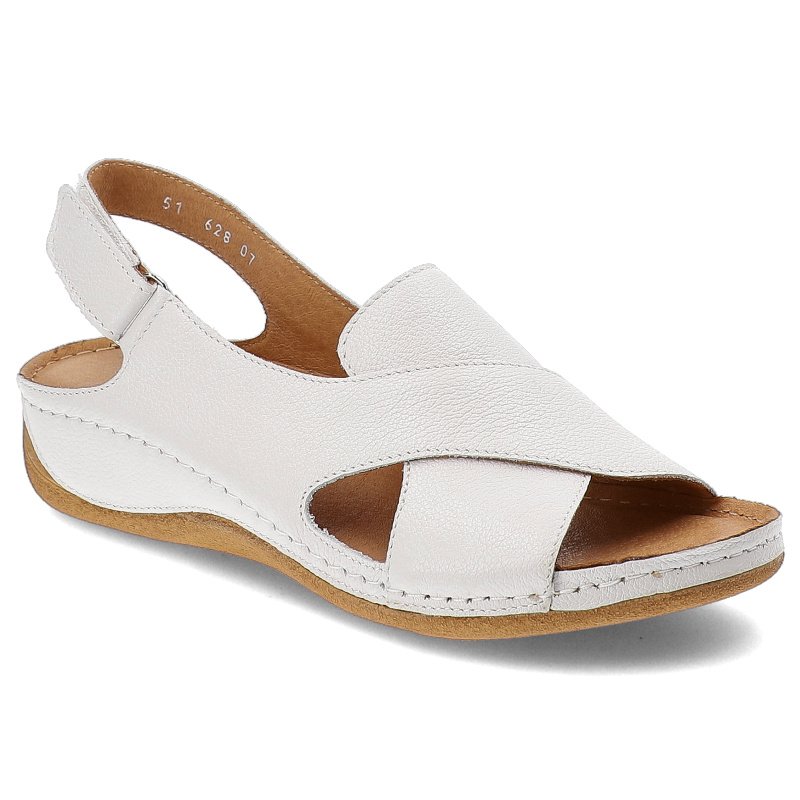 Białe Sandały Pollonus Modne Obuwie Damskie