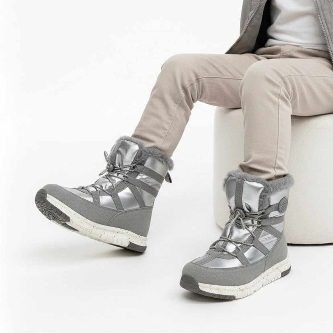 Śniegowce damskie Big Star, cholewka z materiału tekstylnego z ociepleniem i wykończeniem z imitacji futra oraz sznurowaniem gruba podeszwa z wyraźny