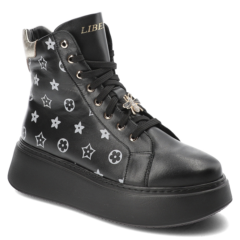 Czarne Sneakersy Libero Premium Obuwie Damskie