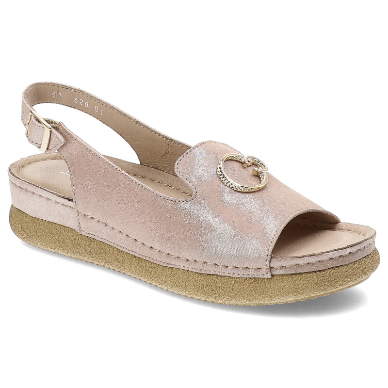 Różowe Sandały Pollonus Modne Obuwie Damskie