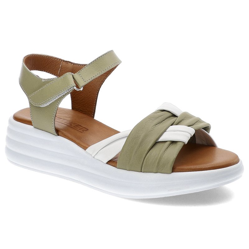 Zielone Sandały Artiker Wygodne Obuwie Damskie