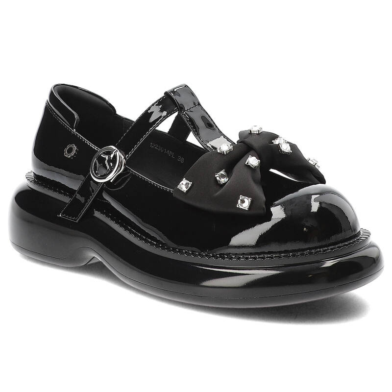 Czarne Półbuty Tuffoni Stylowe Obuwie Damskie