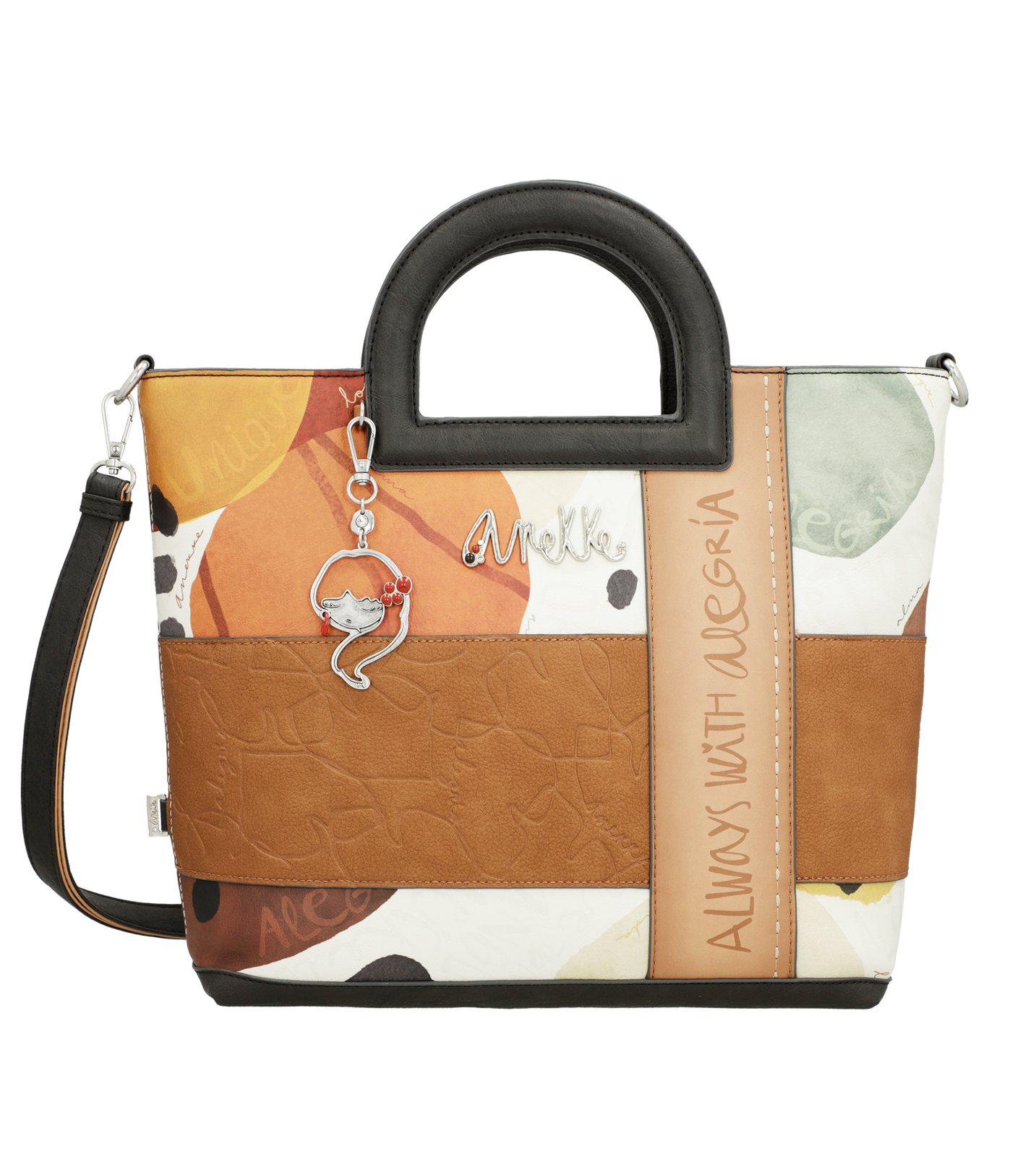 Pomarańczowa Shopperka Anekke Elegancka Torebka Damska