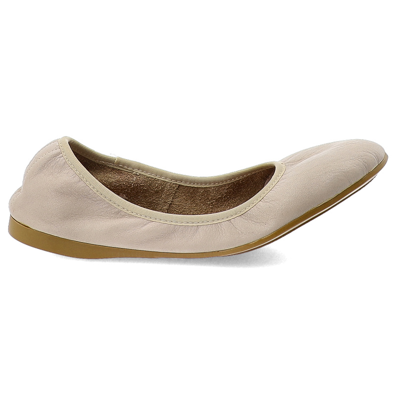 Baleriny damskie Maciejka, miękkie lekkie i wsuwane, beżowe, 02644-03-00-0
