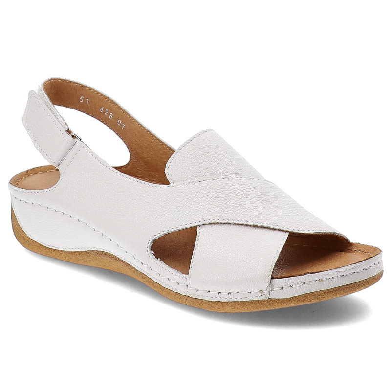 Białe Sandały Pollonus Modne Obuwie Damskie