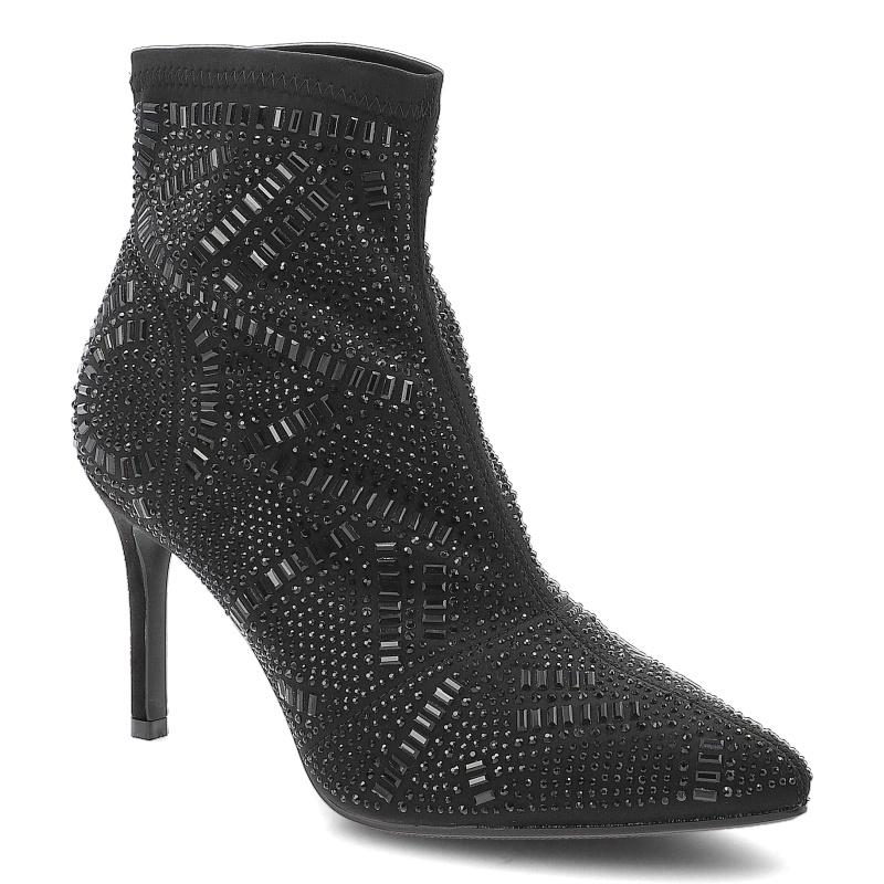 Czarne Botki S.Barski Eleganckie Obuwie Damskie Na Szpilce