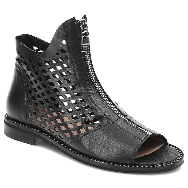 Czarne Sandały Armodo Modne Ażurowe Buty Damskie