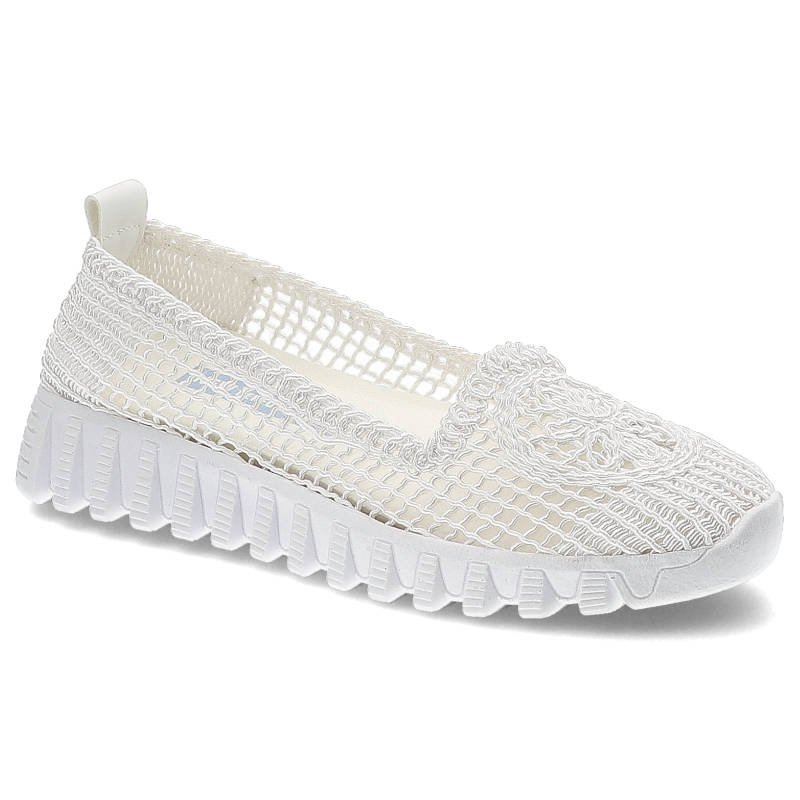 Półbuty damskie New Performance, lekka ażurowa cholewka z elastycznego materiału wsuwana konstrukcja gruba amortyzująca podeszwa, biały, 110