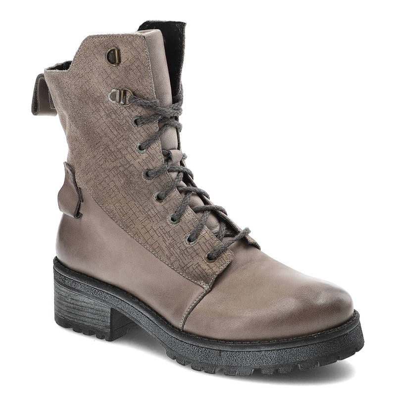 Botki damskie Maciejka, ocieplane na solidnej podeszwie, popielate, 02682-13-00-4