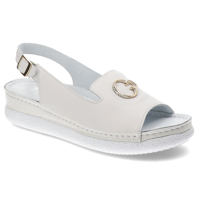 Białe Sandały Pollonus Wygodne Obuwie Damskie