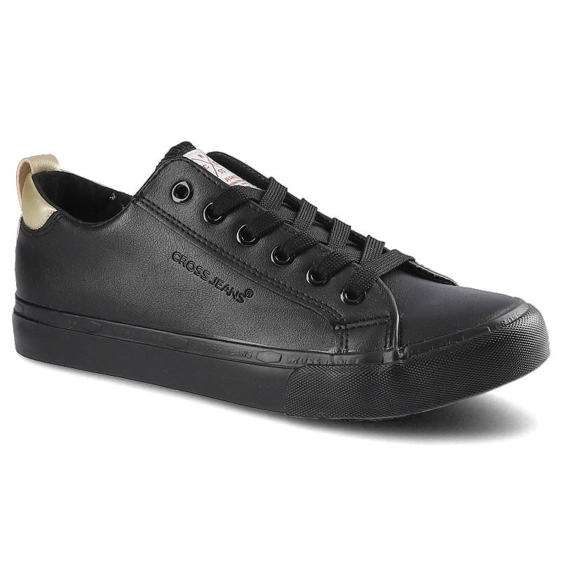 Trampki damskie Cross Jeans, sznurowany fason cholewka ze skóry ekologicznej niska cholewka przed kostkę gumowy nosek ochronny płaska elastyczna pode