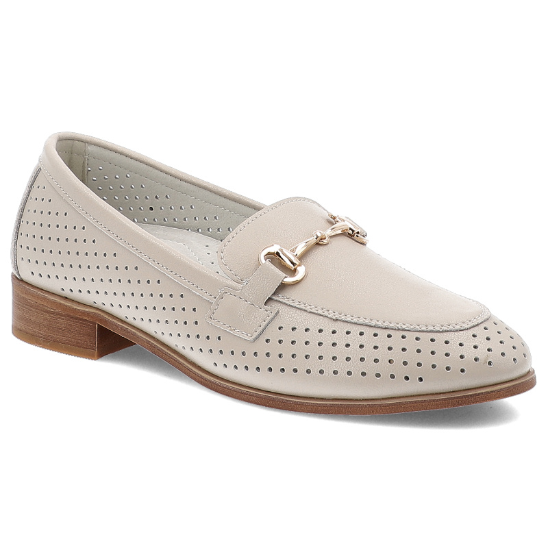 Beżowe Półbuty S.Barski Obuwie Damskie Na Obcasie