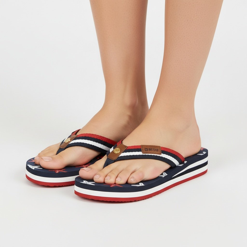 Klapki damskie Big Star, lekka konstrukcja z paskiem z materiału tekstylnego wygodna forma typu japonki elastyczna podeszwa zapewniająca komfort nosz