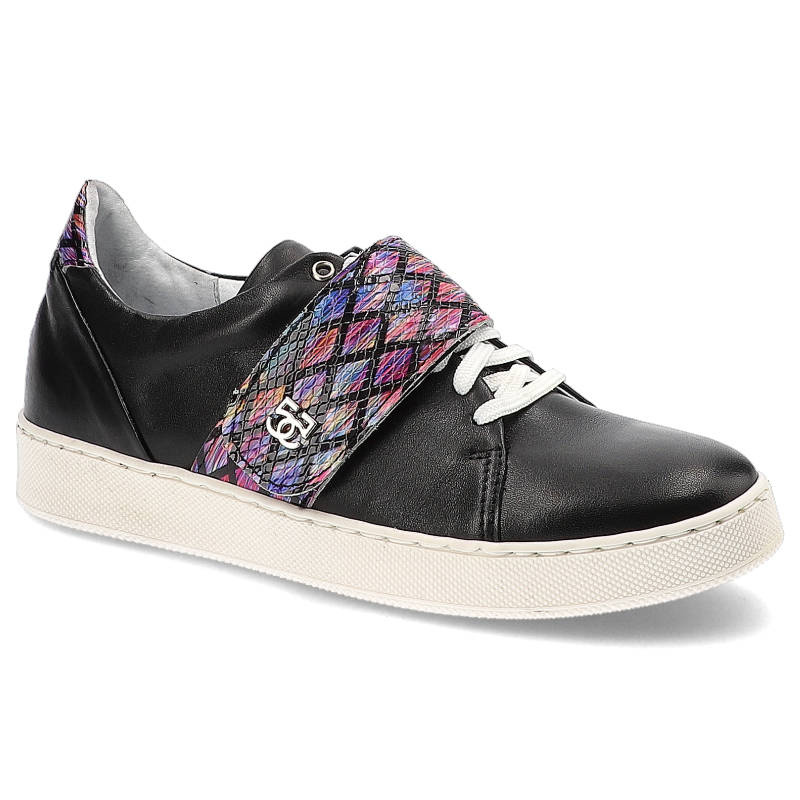 Sneakersy damskie Simen, na płaskiej podeszwie zapinane na rzep i sznurowanie, tęczowe, 366A Sandro 04