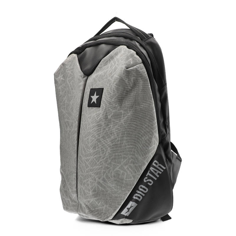 Plecak damski Big Star, wytrzymały materiał pojemna komora główna zapięcie na zamek, szary, HH574185