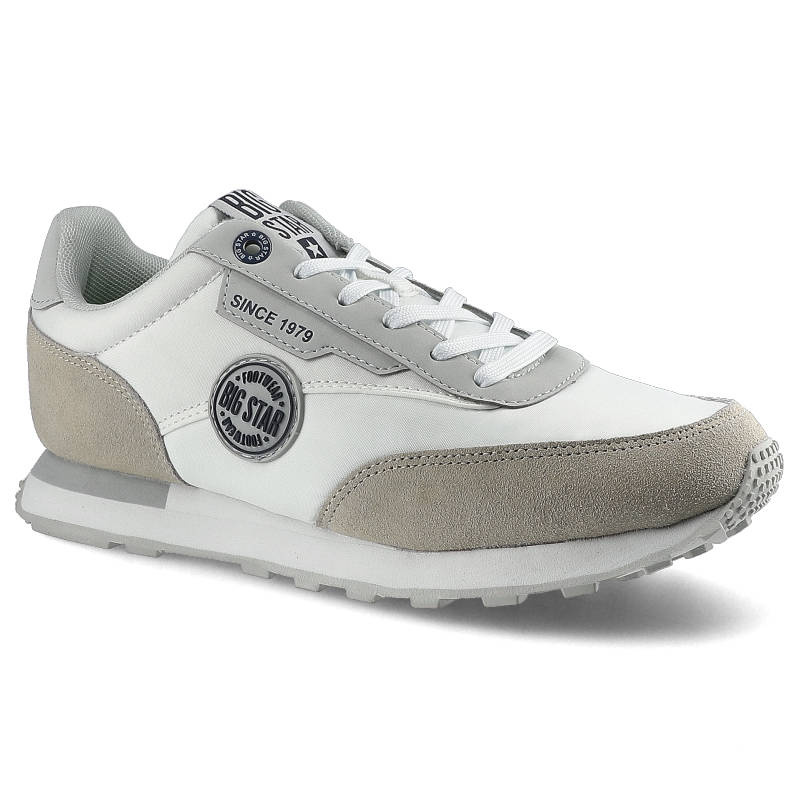 Sneakersy damskie Big Star, sznurowany fason cholewka z materiałów łączonych – syntetyczna z tekstylnymi wstawkami niska cholewka przed kostkę sporto