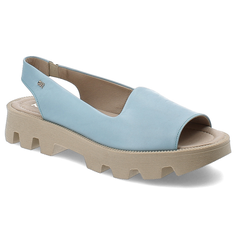 Niebieskie Sandały Karino Modne Obuwie Damskie