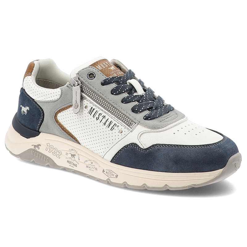 Granatowe Sneakersy Mustang Sportowe Obuwie Męskie