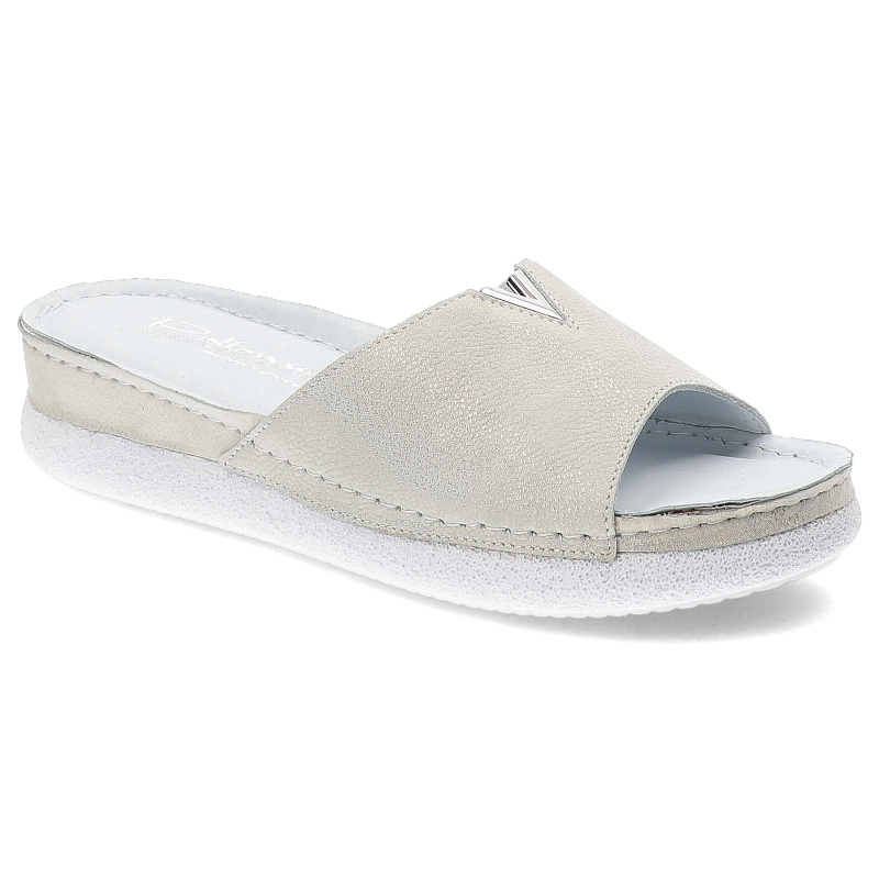 Białe Klapki Pollonus Modne Obuwie Damskie