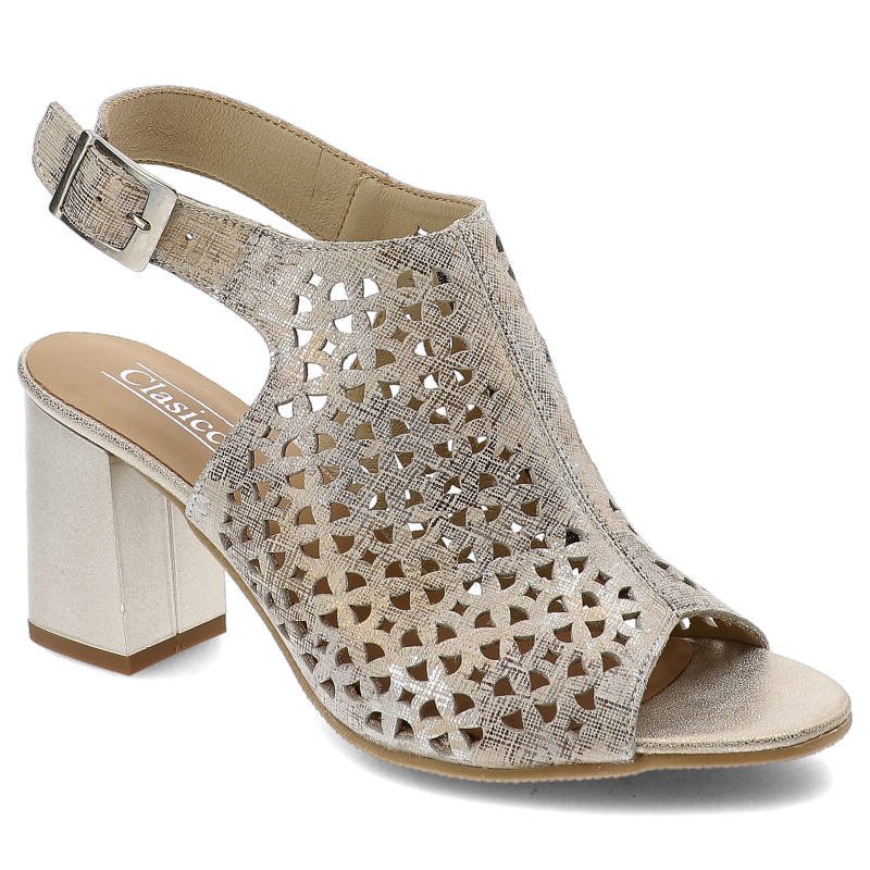 Beżowe Sandały Clasicco Stylowe Obuwie Damskie