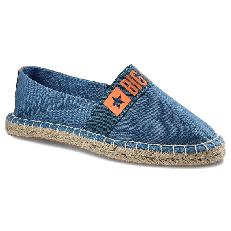 Espadryle damskie Big Star, z przewiewnego materiału na jutowej podeszwie z elastycznym paskiem, niebieskie, HH274475