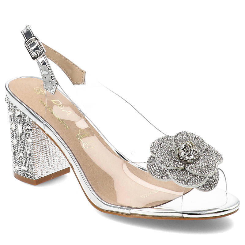Srebrne Sandały S.Barski Eleganckie Obuwie Damskie