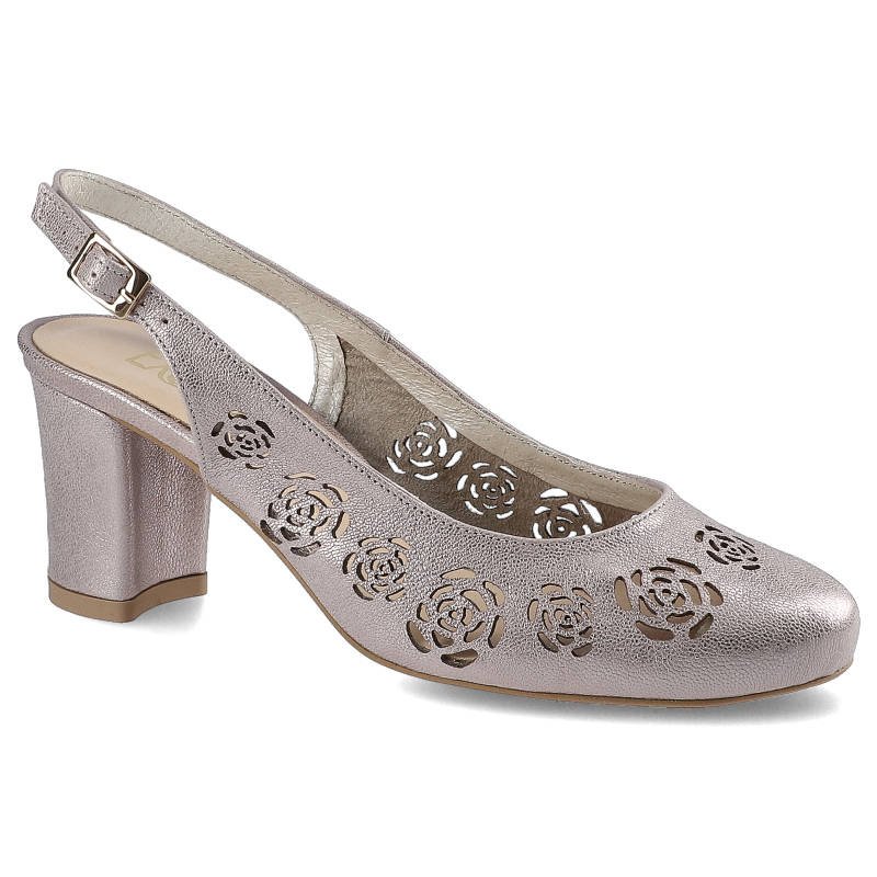 Sandały damskie Exquisite, eleganckie na obcasie, różowe, 1049