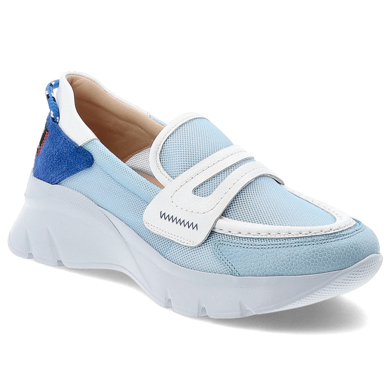 Niebieskie Półbuty Hispanitas Modne Wsuwane Obuwie Damskie