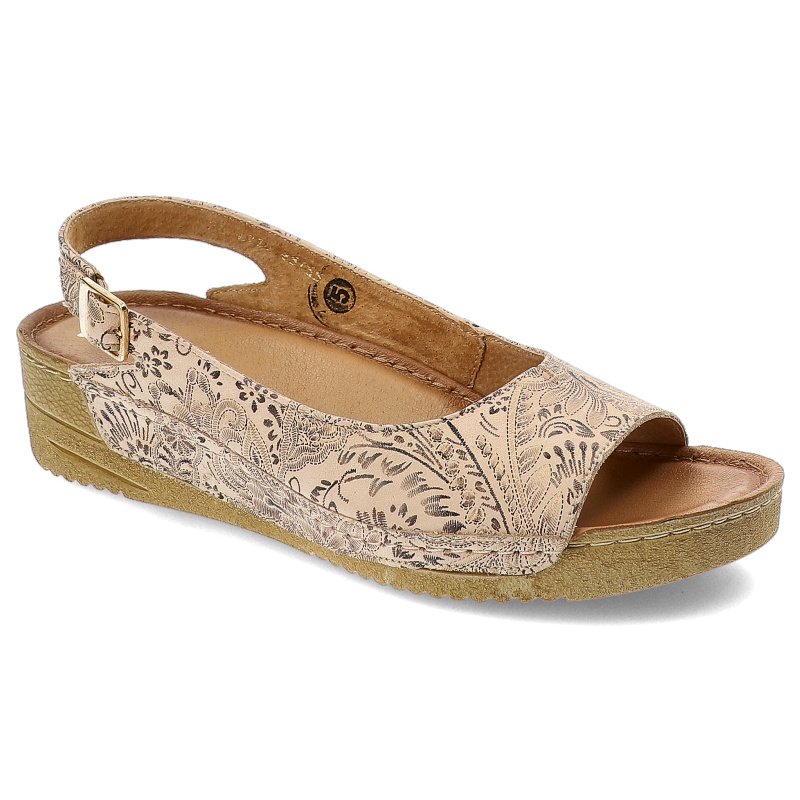 Beżowe Sandały Maciejka Eleganckie Obuwie Damskie