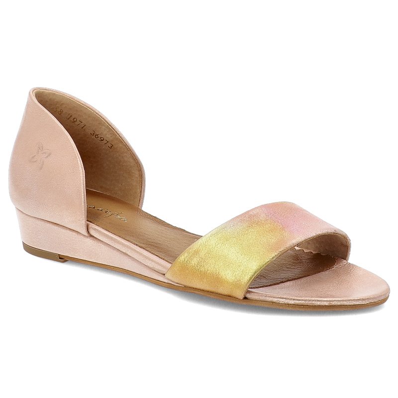 Różowe Sandały Maciejka Eleganckie Wsuwane Obuwie Damskie