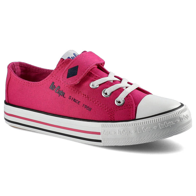 Trampki damskie Lee Cooper, sznurowany fason cholewka tekstylna płócienna niska cholewka przed kostkę gumowy nosek ochronny płaska elastyczna podeszw