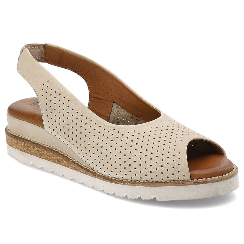 Beżowe Sandały Artiker Modne Obuwie Damskie