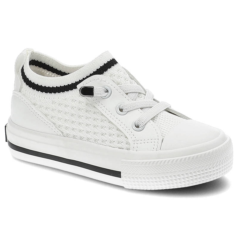 Trampki damskie Big Star, materiał tekstylny i syntetyczny z przewiewną cholewką elastycznym wykończeniem, białe, JJ374391