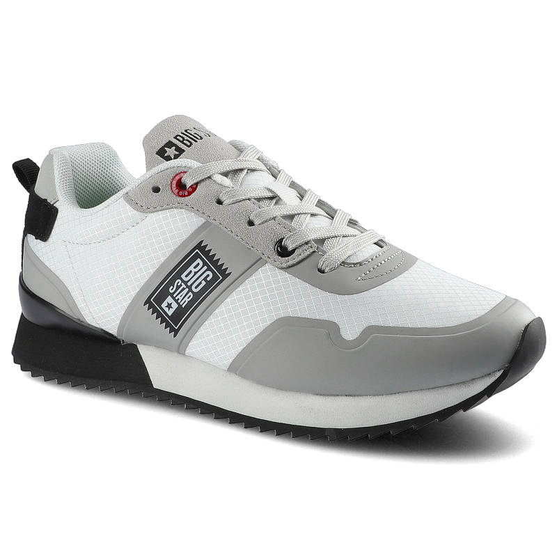 Sneakersy damskie Big Star, sznurowany fason cholewka z materiałów łączonych – tekstylna z elementami syntetycznymi sportowa bryła niska cholewka prz