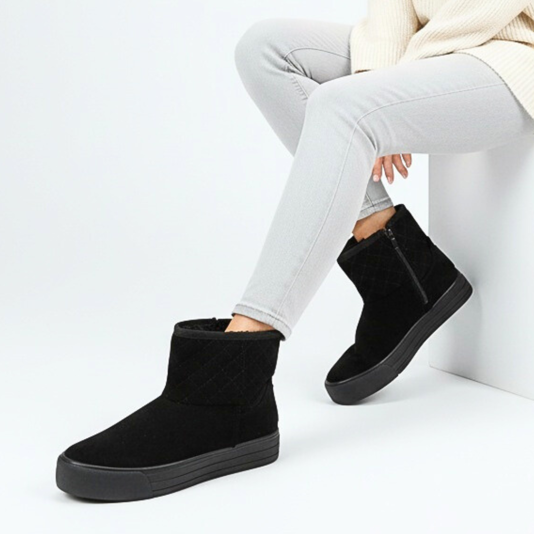 Czarne Śniegowce Big Star Ocieplane Obuwie Damskie