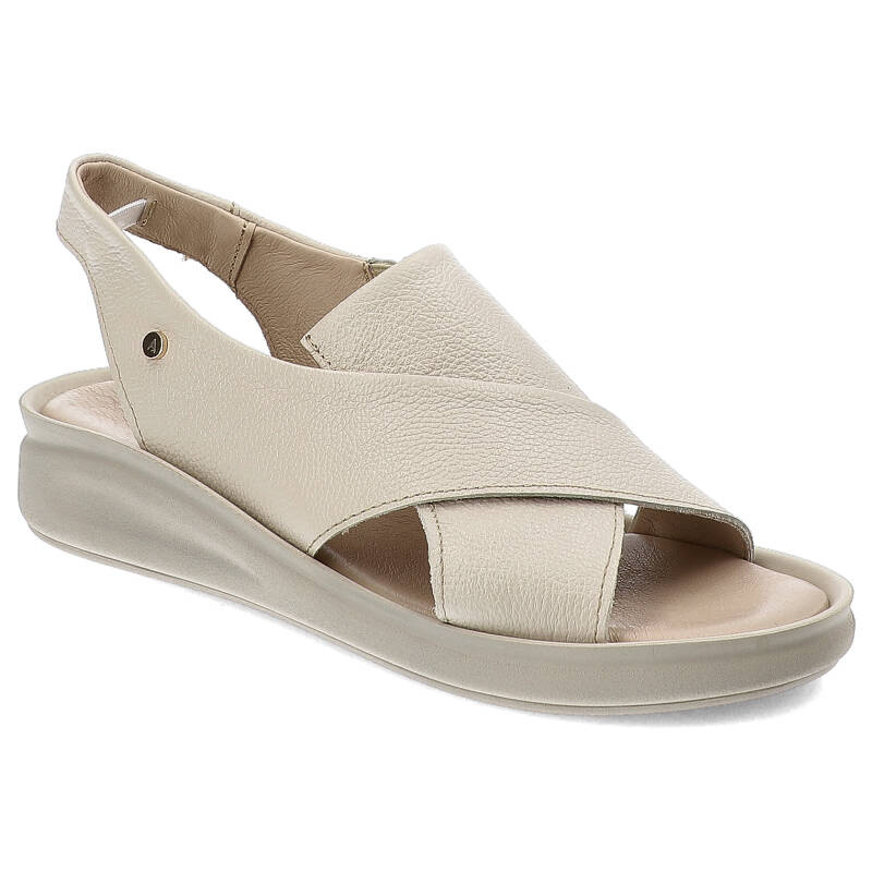 Beżowe Sandały Armodo Wygodne Obuwie Damskie