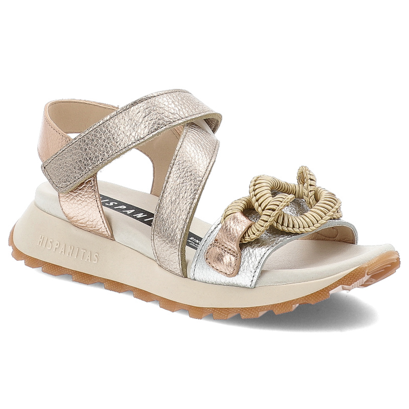 Srebrne Sandały Hispanitas Modne Obuwie Damskie