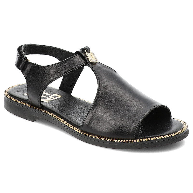 Czarne Sandały Karino Modne Obuwie Damskie