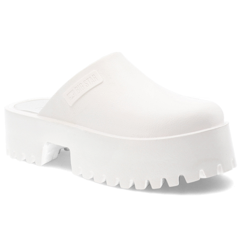 Białe Klapki Big Star Modne Obuwie Damskie Na Solidnej Podeszwie