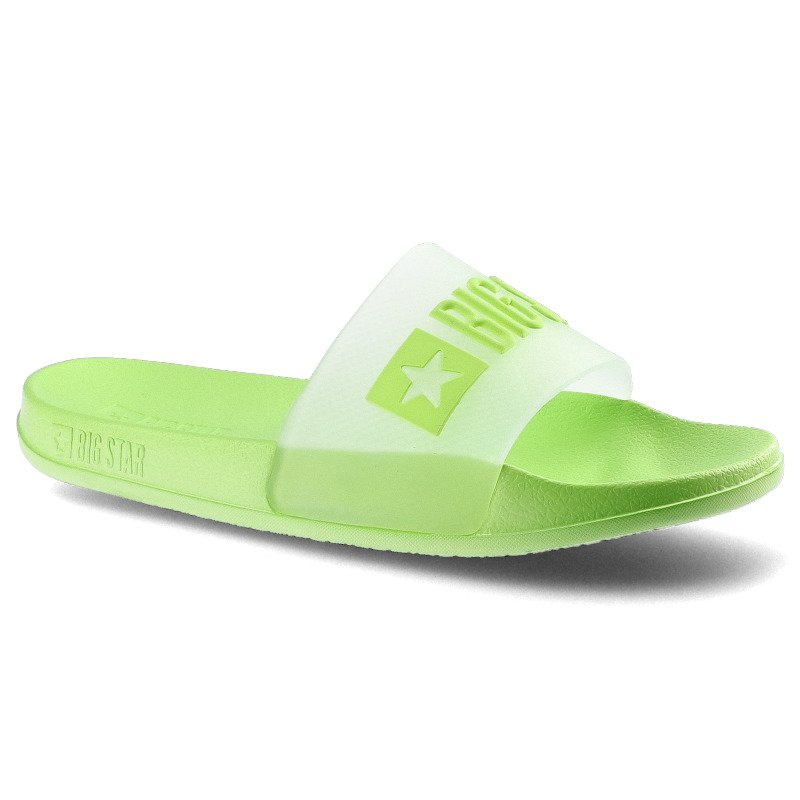 Klapki damskie Big Star, wodoodporne i na płaskiej podeszwie, zielone, FF274A204